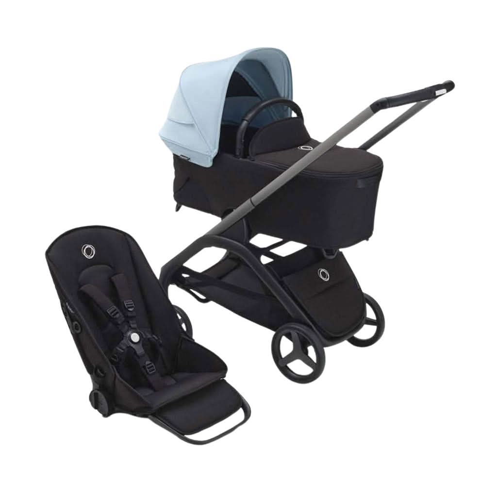 Bugaboo Dragonfly with Seat and Bassinet Complete Stroller Skyline Blue_6 - ANB Baby