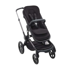 Bugaboo Dual Comfort Seat Liner, Midnight Black, Attached with Stroller - ANB BABY