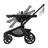Bugaboo Kangaroo With Seat And Bassinet Complete Stroller-Midnight Black_7 - ANB Baby