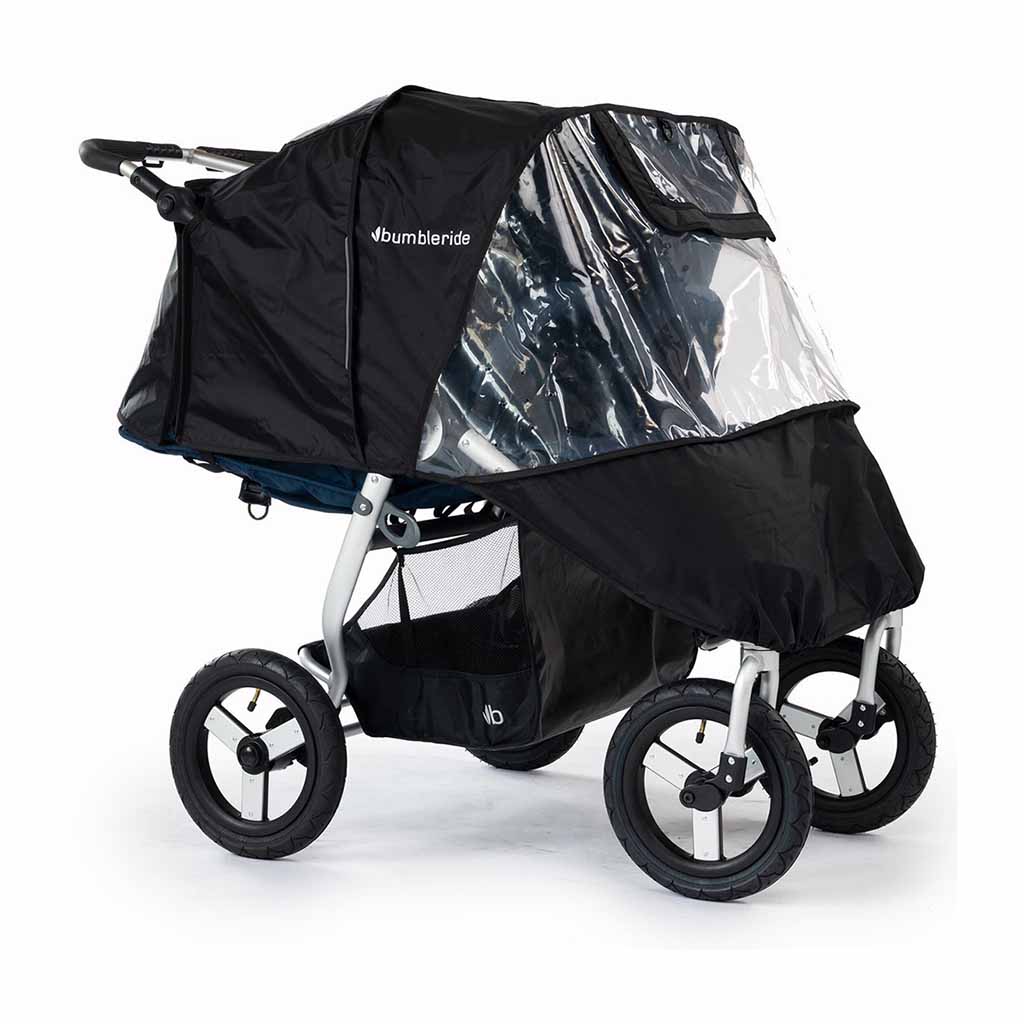 Bumbleride Indie Twin Non-PVC Rain Cover, Fit Only 2018 / 2019-Stroller Accessories-Bumbleride-Black-ANB Baby Store