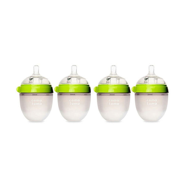 Comotomo Baby Bottle 5-Ounce /150 ml Kit, Green, Pack of 4