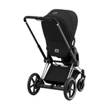  Cybex-ePriam-2-Stroller,-Chrome-Frame-With-Black-Handle-and-Sepia-Black-Seat_6 - ANB Baby