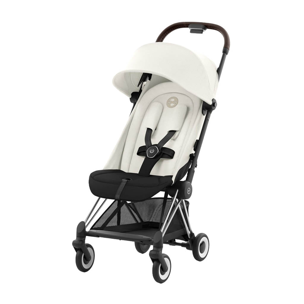 Cybex Coya Lightweight Stroller-Chrome Dark Brown Frame-Off White_20 - ANB Baby