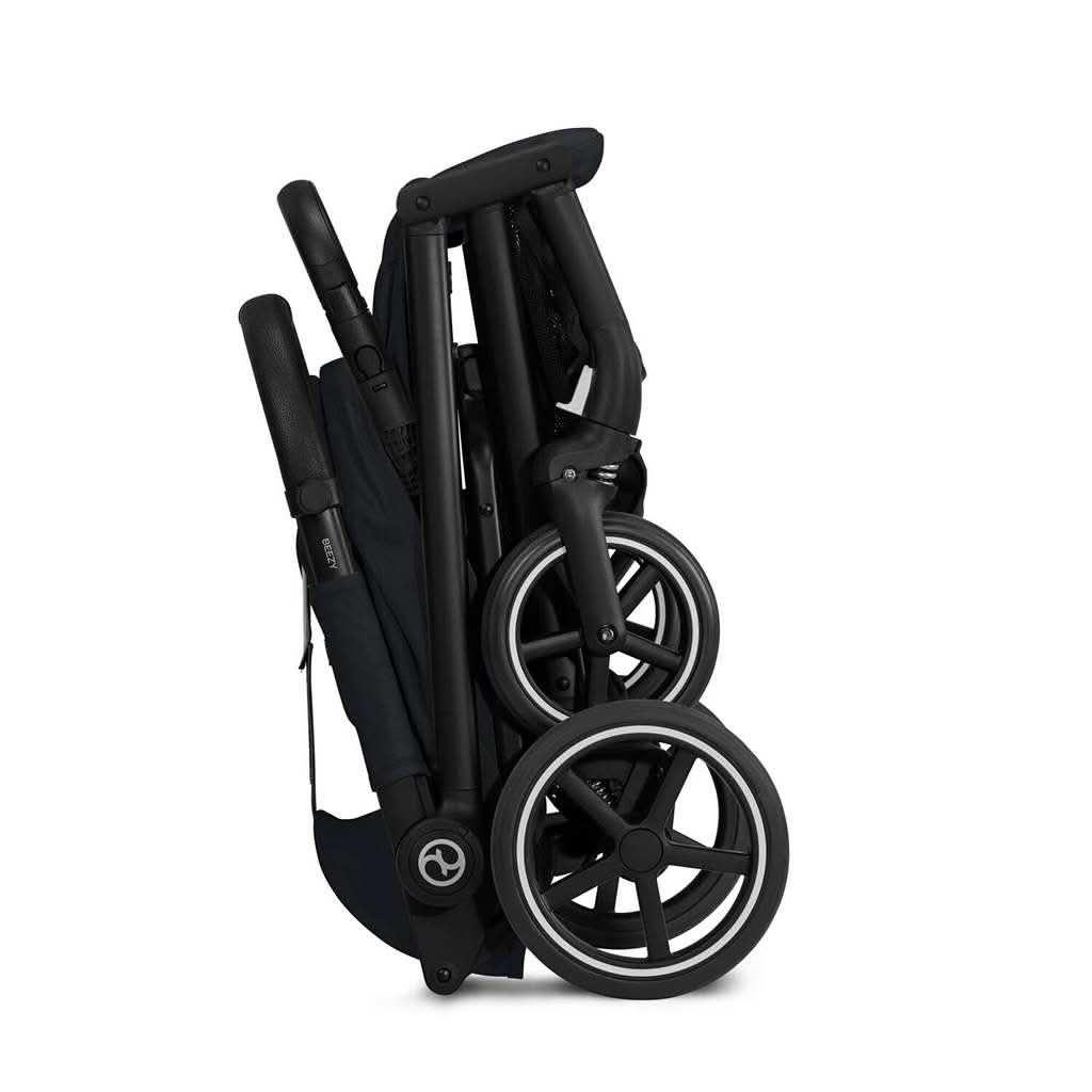 Cybex Beezy 2 Lightweight Stroller, Black Frame with Magic Black Seat, Foldable - ANB BABY