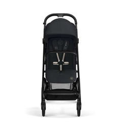 Cybex Beezy 2 Lightweight Stroller, Black Frame with Magic Black Seat, Front - ANB BABY