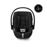 Cybex Cloud G Lux Infant Car Seat, Front View, Moon Black - ANB Baby