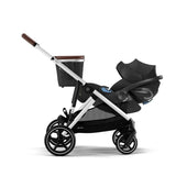 Cybex Cloud G Lux with Gazelle S 2 Frame and Basket, Silver Frame with Moon Black - ANB Baby