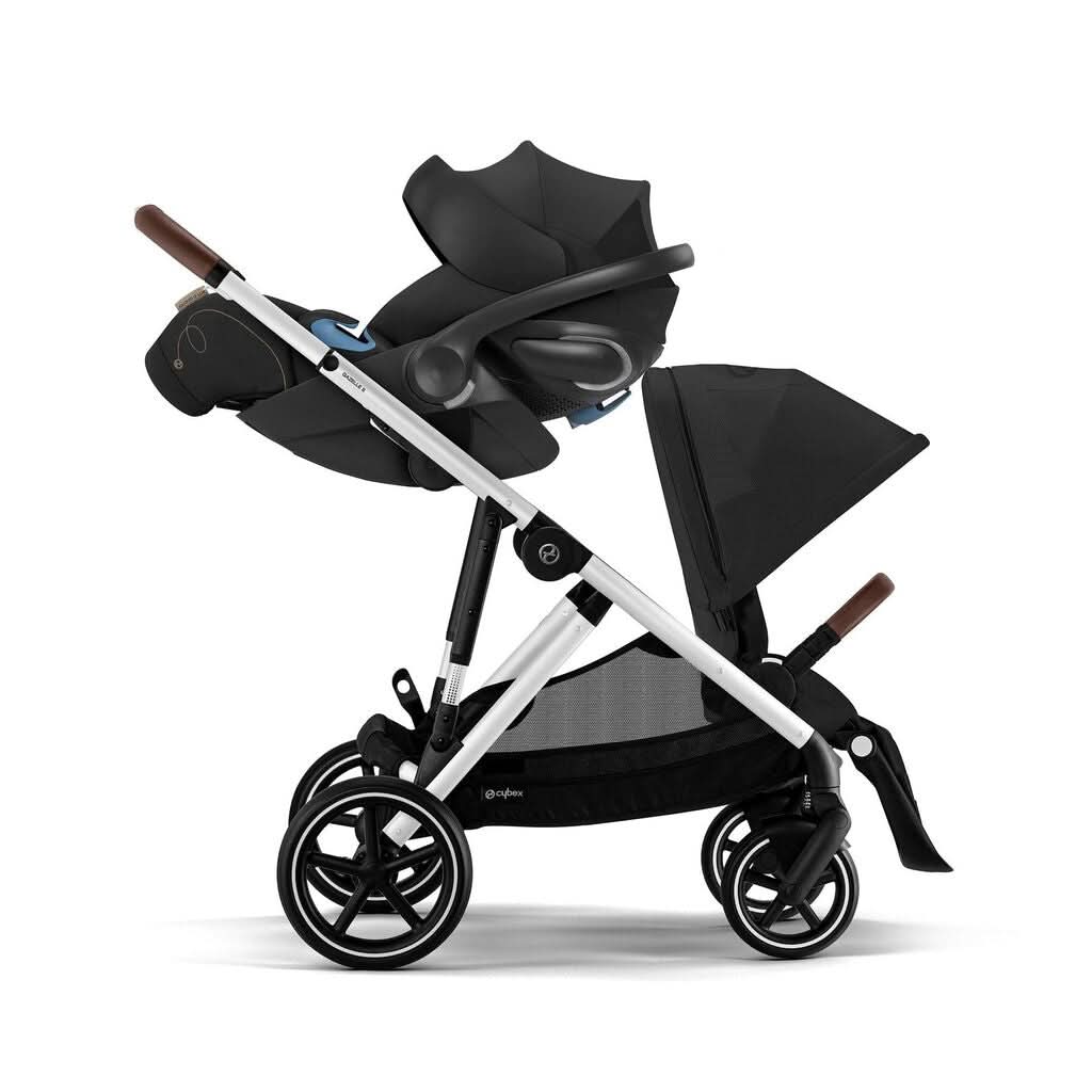 Cybex Gazelle S 2 & Cloud G Lux Travel System, Complete View, Silver Frame with Moon Black - ANB Baby