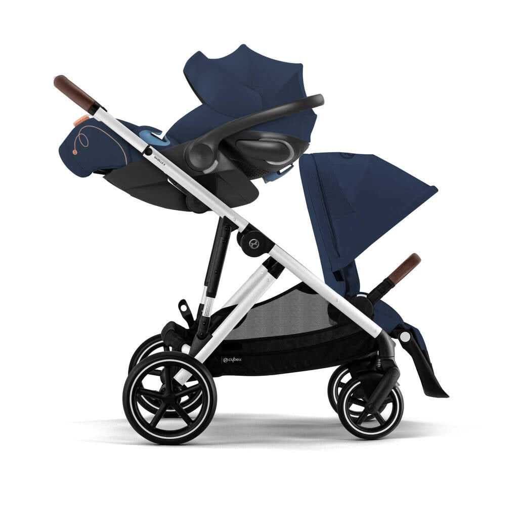 Cybex Gazelle S 2 & Cloud G Lux Travel System, Complete View, Silver Frame with Ocean Blue - ANB Baby