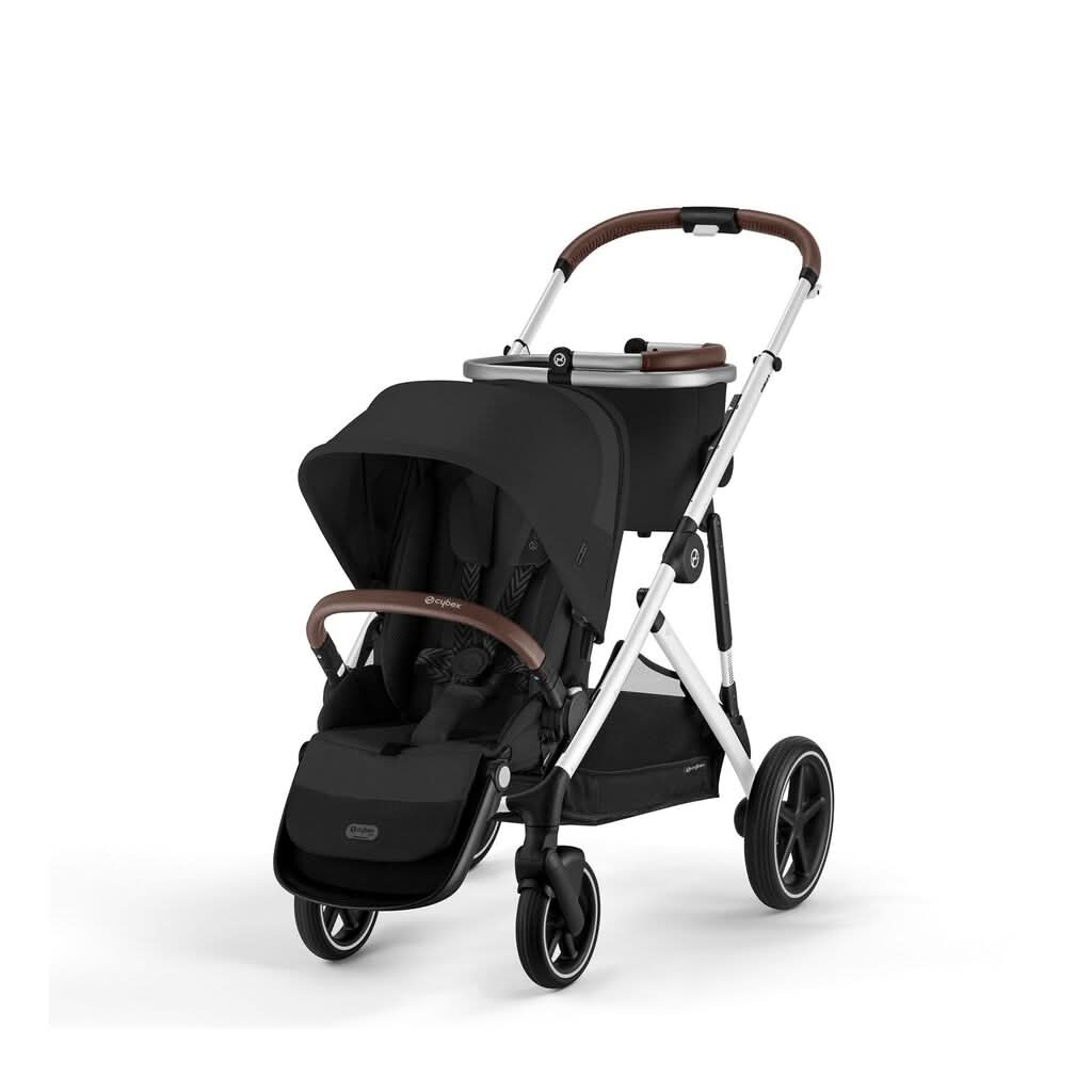 Cybex Gazelle S 2 Stroller, Complete View, Silver Frame with Moon Black - ANB Baby