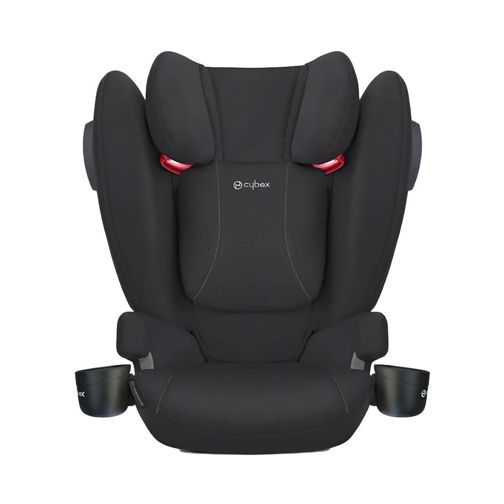 Cybex Solution B2-fix +Lux Booster Car Seat, Volcano Black, Complete Front View - ANB Baby