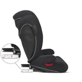 Cybex Solution B2-fix +Lux Booster Car Seat, Volcano Black, Seat Locker - ANB Baby