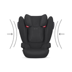 Cybex Solution B2-fix +Lux Booster Car Seat, Volcano Black, Seat Shape - ANB Baby