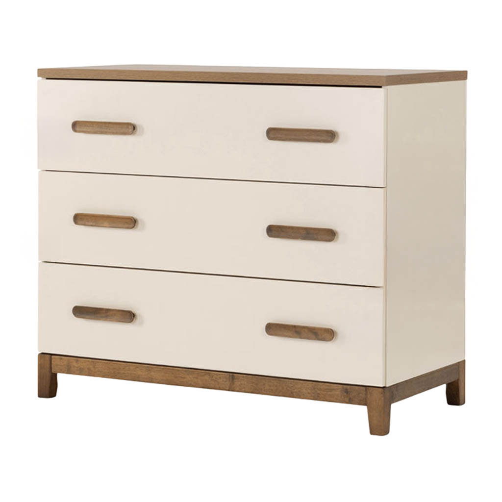 DaDaDa Lala Little 3-Drawer Dresser-White-Alomnd Milk-Walnut_8 - ANB Baby