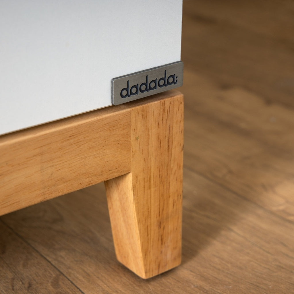 DaDaDa Lala Little 3-Drawer Dresser-White-Red Oak_5 - ANB Baby