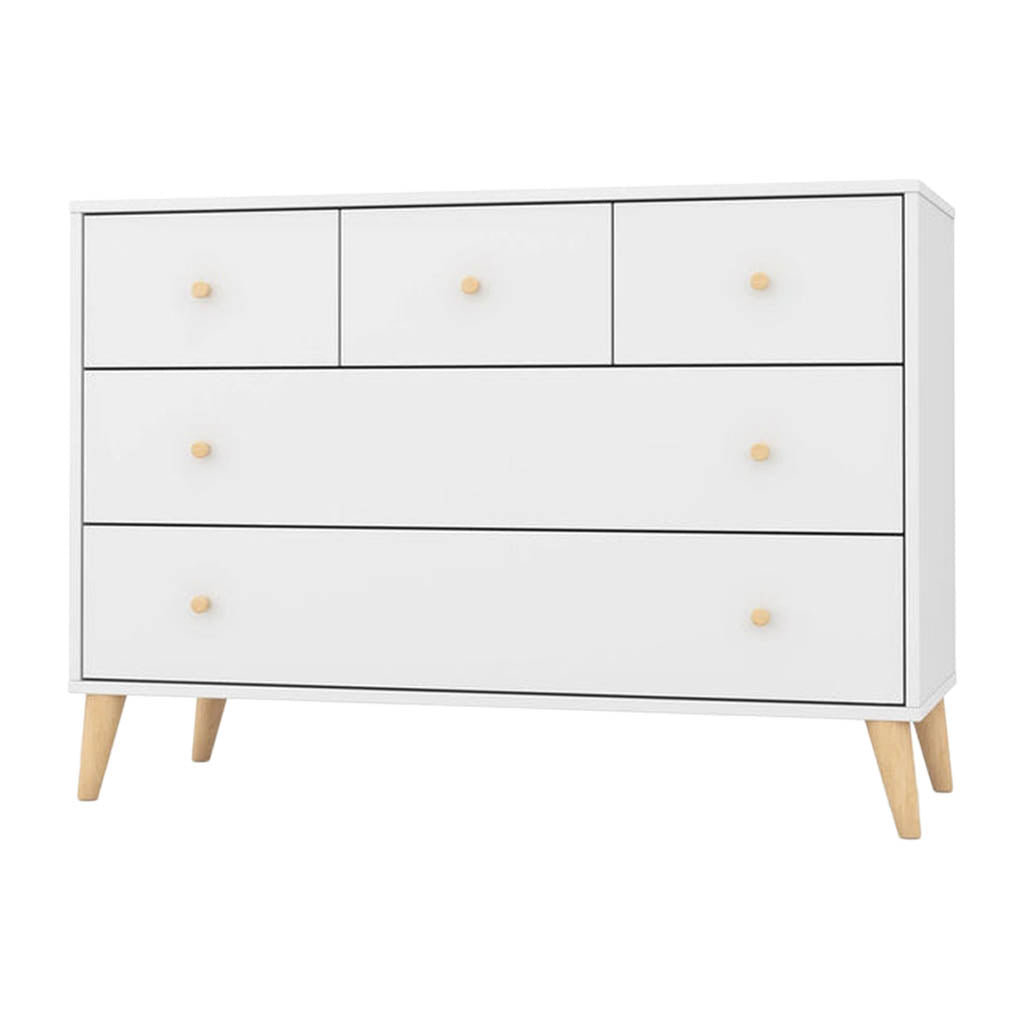 DaDaDa Austin 5-Drawer Dresser-White-Natural_1 - ANB Baby