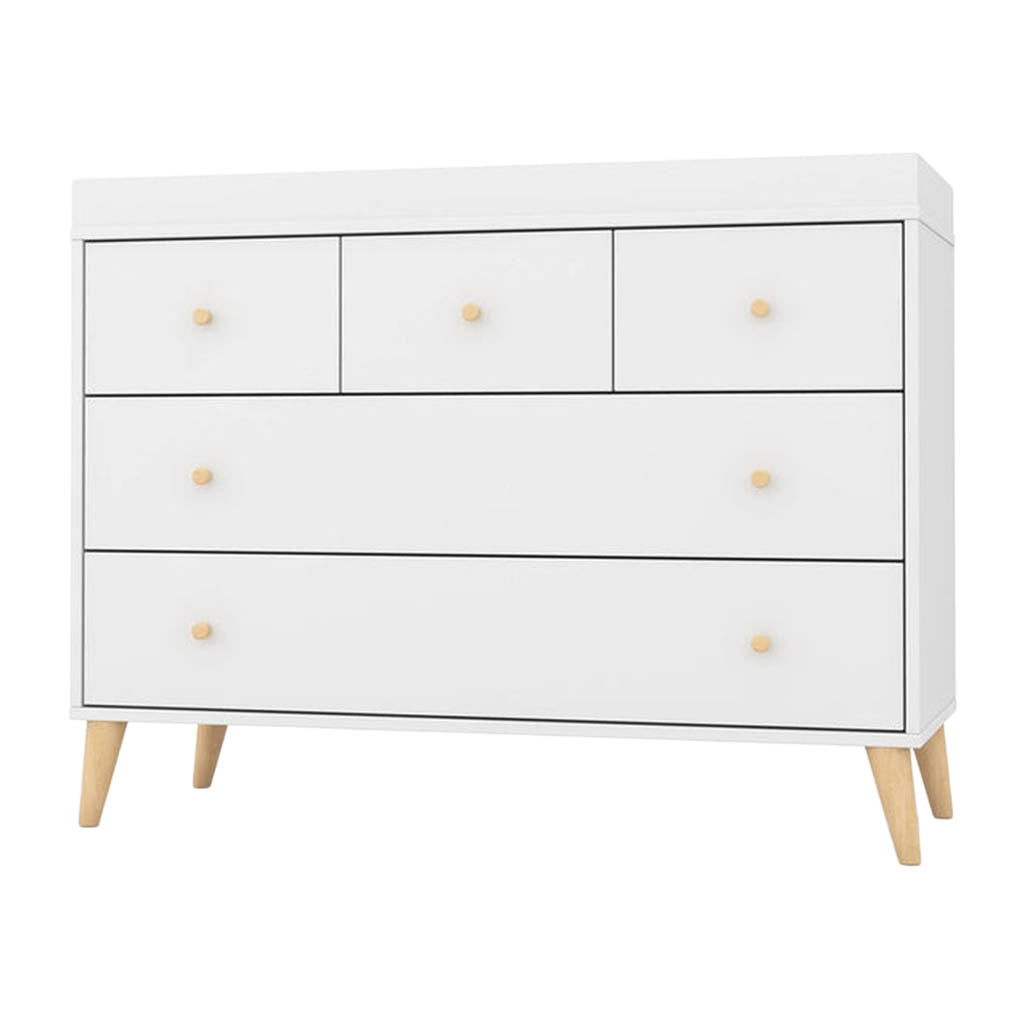 DaDaDa Austin 5-Drawer Dresser-White-Natural_5 - ANB Baby