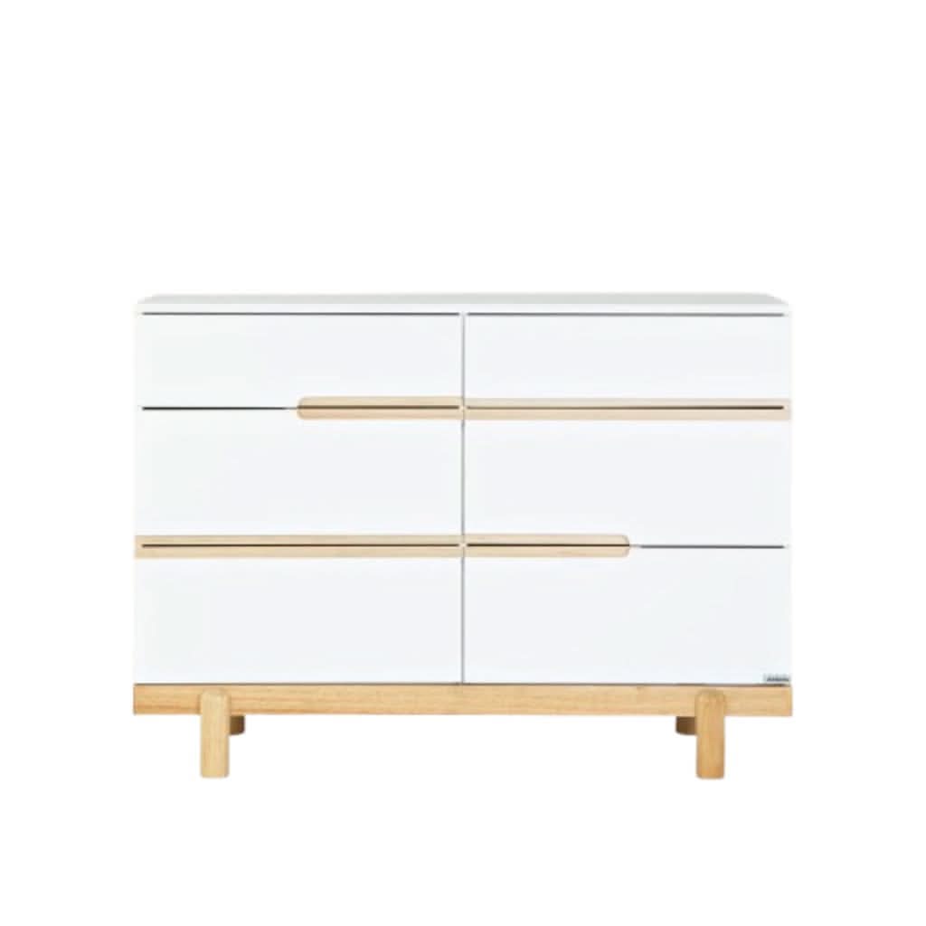 DaDaDa Bliss 6-Drawer Dresser-Dressers-DaDaDa-White / Natural-ANB Baby Store