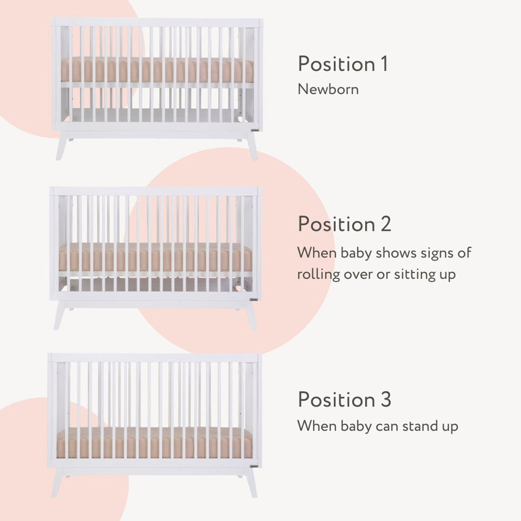 DaDaDa Soho 3-in-1 Convertible Crib-White_6 - ANB Baby