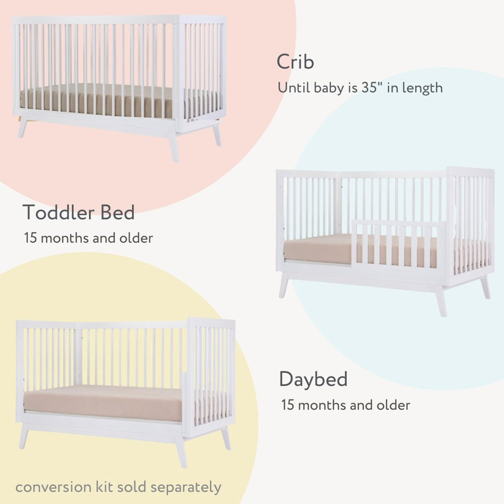 DaDaDa Soho 3-in-1 Convertible Crib-White_7 - ANB Baby