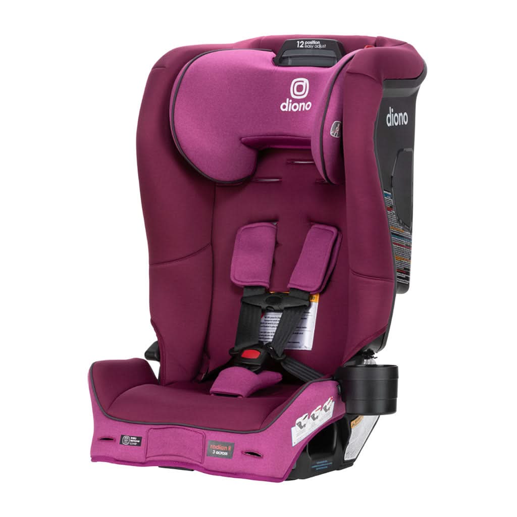 purple car seat and stroller Diono Radian 3 R Safe+ Convertible Car Seat
