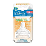 Dr. Brown's Level 1 Natural Silicone Nipple, Wide-Neck 2-Pack-Level1_3 - ANB Baby