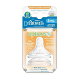 Dr. Brown's Level 1 Natural Silicone Nipple, Wide-Neck 2-Pack-Level2_6 - ANB Baby