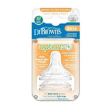 Dr. Brown's Level 1 Natural Silicone Nipple, Wide-Neck 2-Pack-Level3_8 - ANB Baby