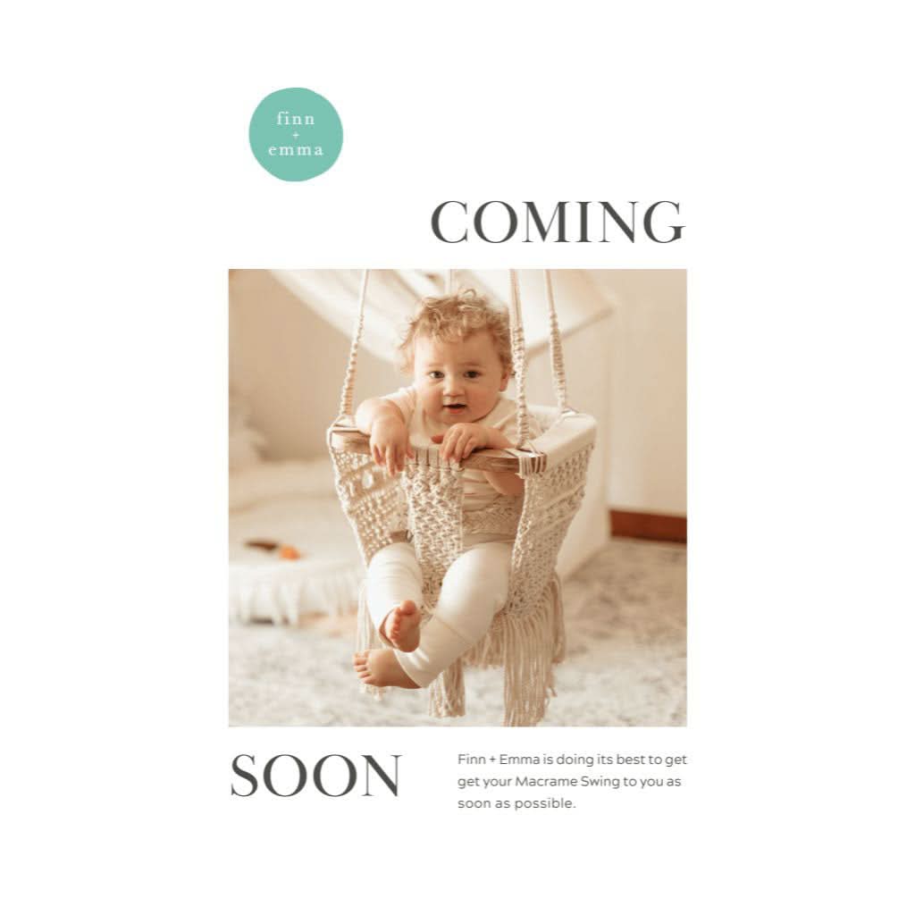 Finn Emma Handmade Organic Cotton Macrame Baby Swing ANB Baby