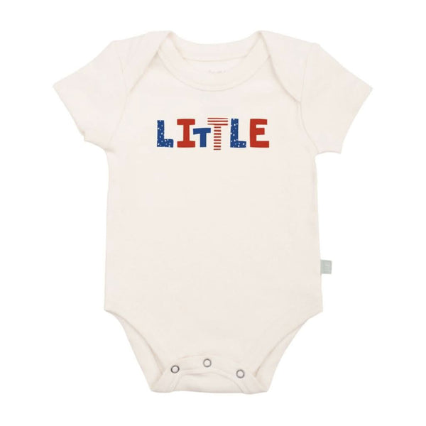 Finn & Emma Short Sleeve Graphic Bodysuit - Little - Red / White / Blue