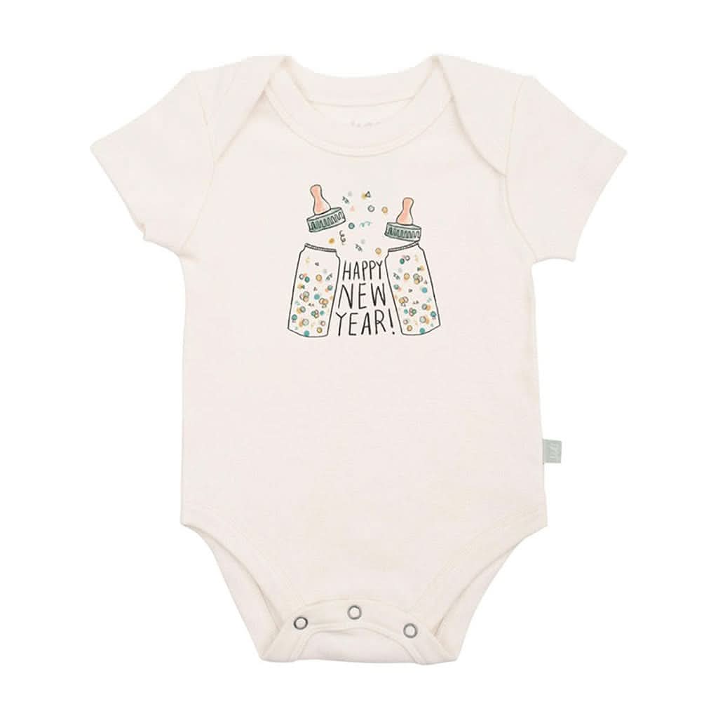 Finn & Emma Short Sleeve Graphic Bodysuit - Poppin' Bottles-Clothing-Finn + Emma-0-3 Months-ANB Baby Store