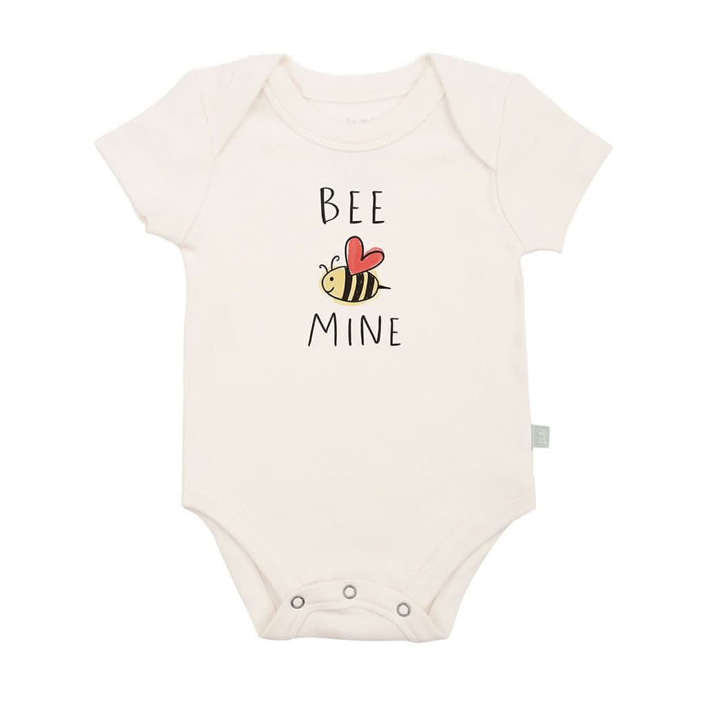 Finn & Emma Short Sleeve Graphic Bodysuit, Bee Mine-Clothing-Finn + Emma-0-3 Months-ANB Baby Store