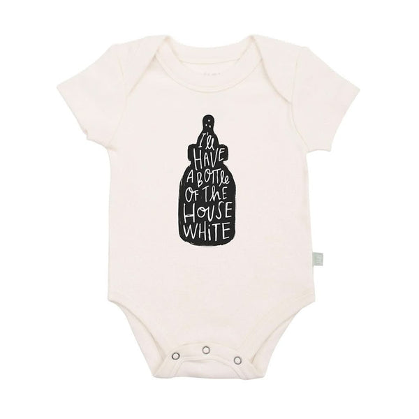 Finn & Emma Short Sleeve Graphic Bodysuit, House White