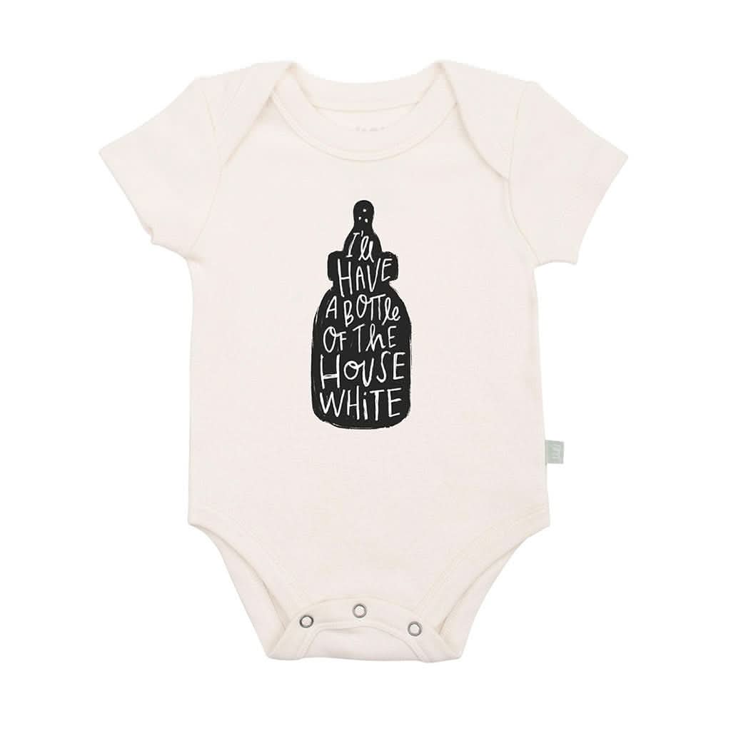 Finn & Emma Short Sleeve Graphic Bodysuit, House White-Clothing-Finn + Emma-0-3 Months-ANB Baby Store