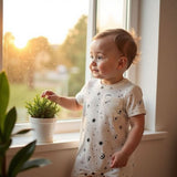 Finn & Emma Short Sleeve Romper - Celestial_11 - ANB Baby