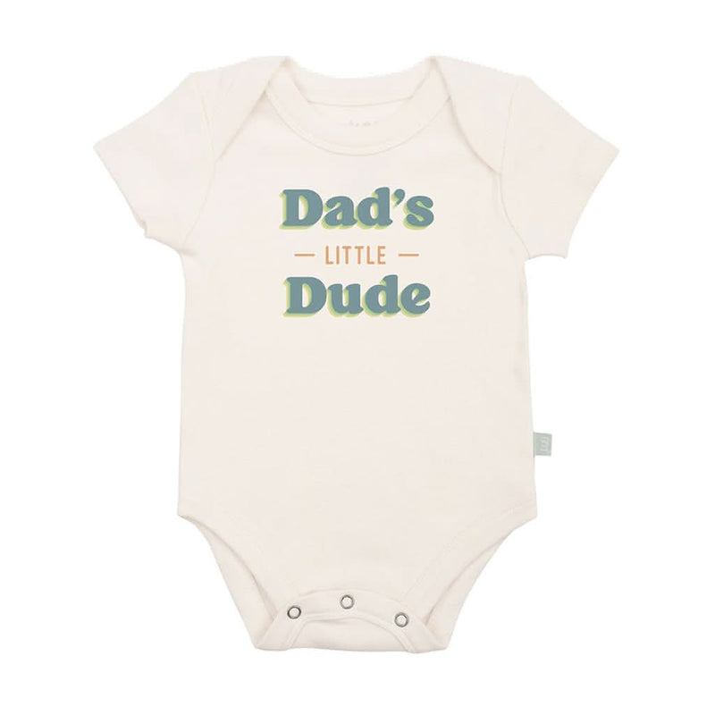 Finn and Emma Short Sleeve Graphic Bodysuit-Dad's Little Dude_1- ANB Baby
