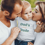 Finn and Emma Short Sleeve Graphic Bodysuit-Dad's Little Dude_1 - ANB Baby