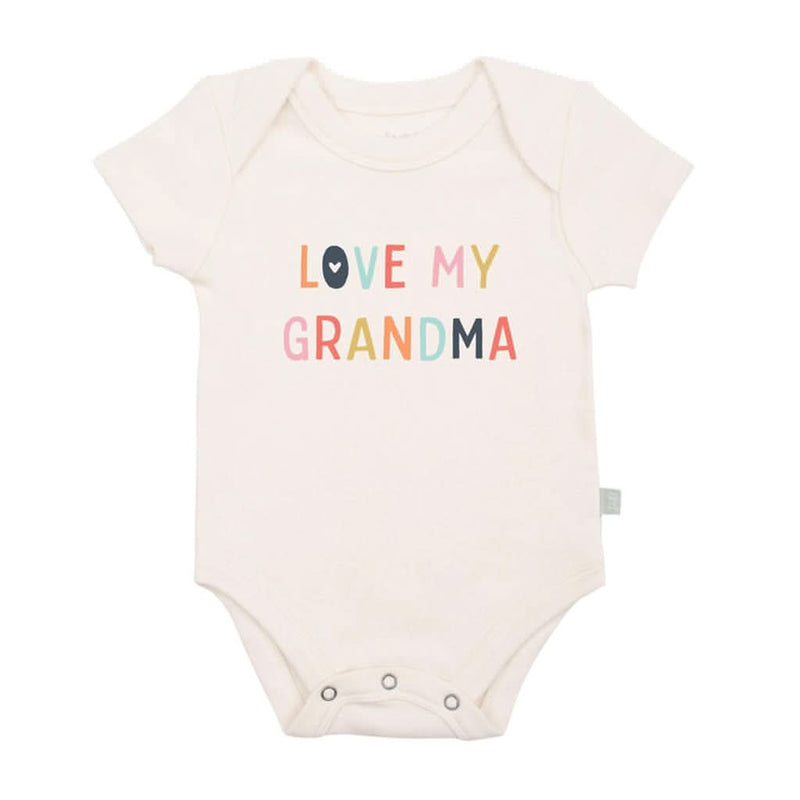 Finn and Emma Short Sleeve Graphic Bodysuit-Love Grandma_1 - ANB Baby