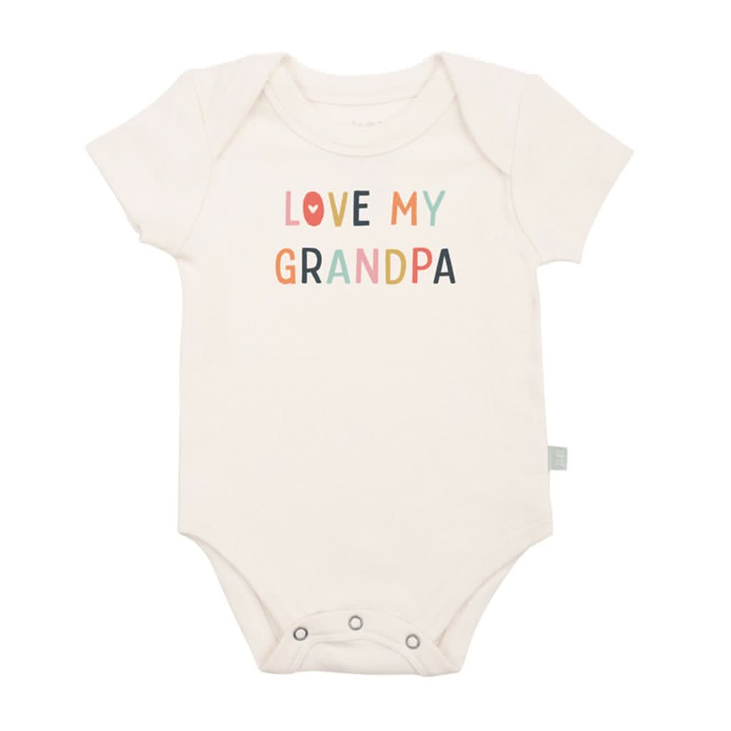 Finn & Emma Short Sleeve Graphic Bodysuit, Love Grandpa-Clothing-Finn + Emma-0-3 Months-ANB Baby Store
