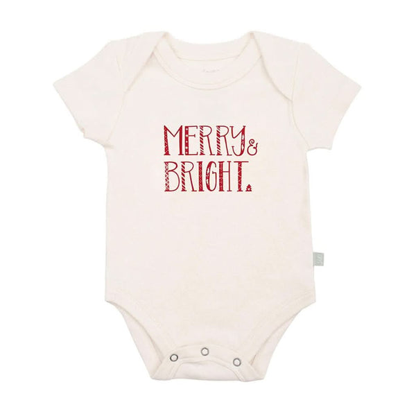 Finn & Emma Short Sleeve Graphic Bodysuit - Merry & Bright