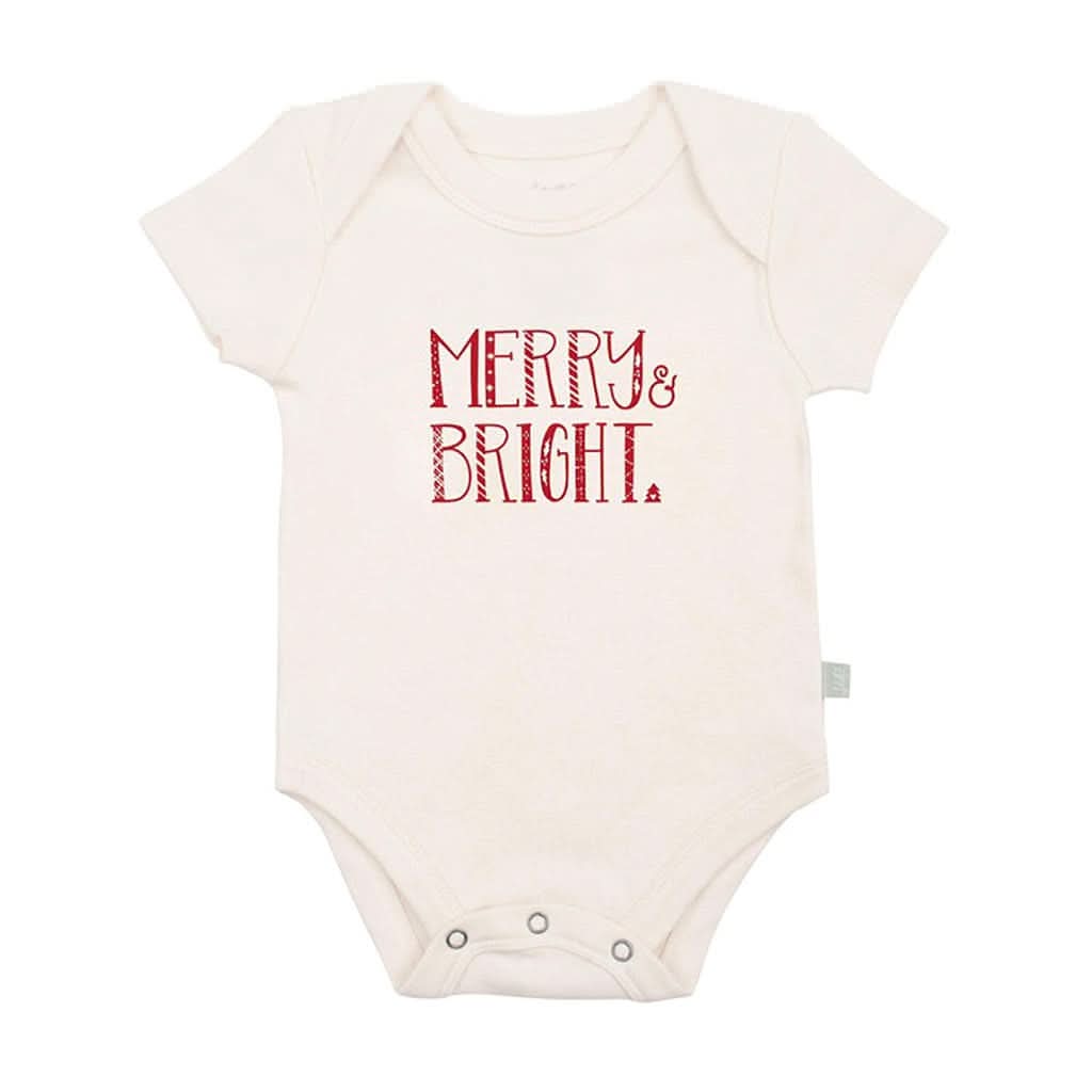 Finn & Emma Short Sleeve Graphic Bodysuit - Merry & Bright-Clothing-Finn + Emma-0-3 Months-ANB Baby Store
