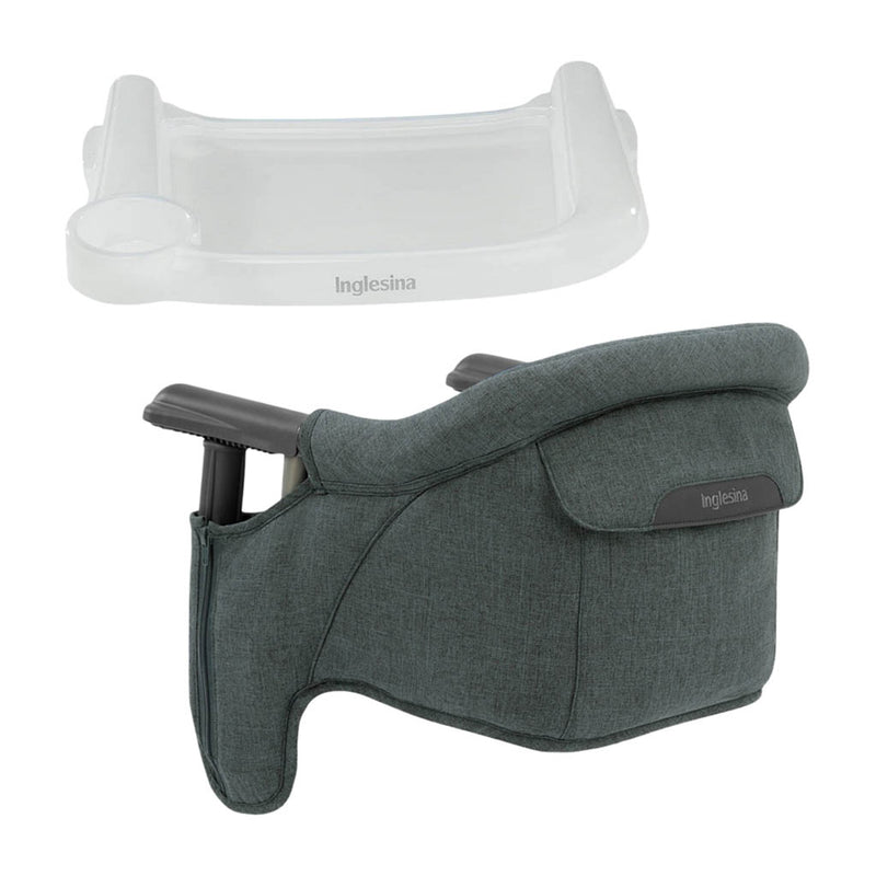 Inglesina Fast Table Chair with Clear Fast Dining Tray Plus-Charcoal Melange_1 - ANB Baby