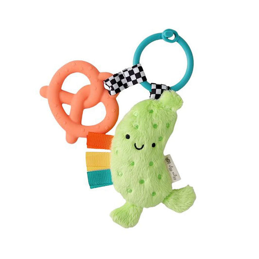 Itzy-Ritzy-Plush-Pal-with-Silicone-Teether,-Pickle_1 - ANB Baby