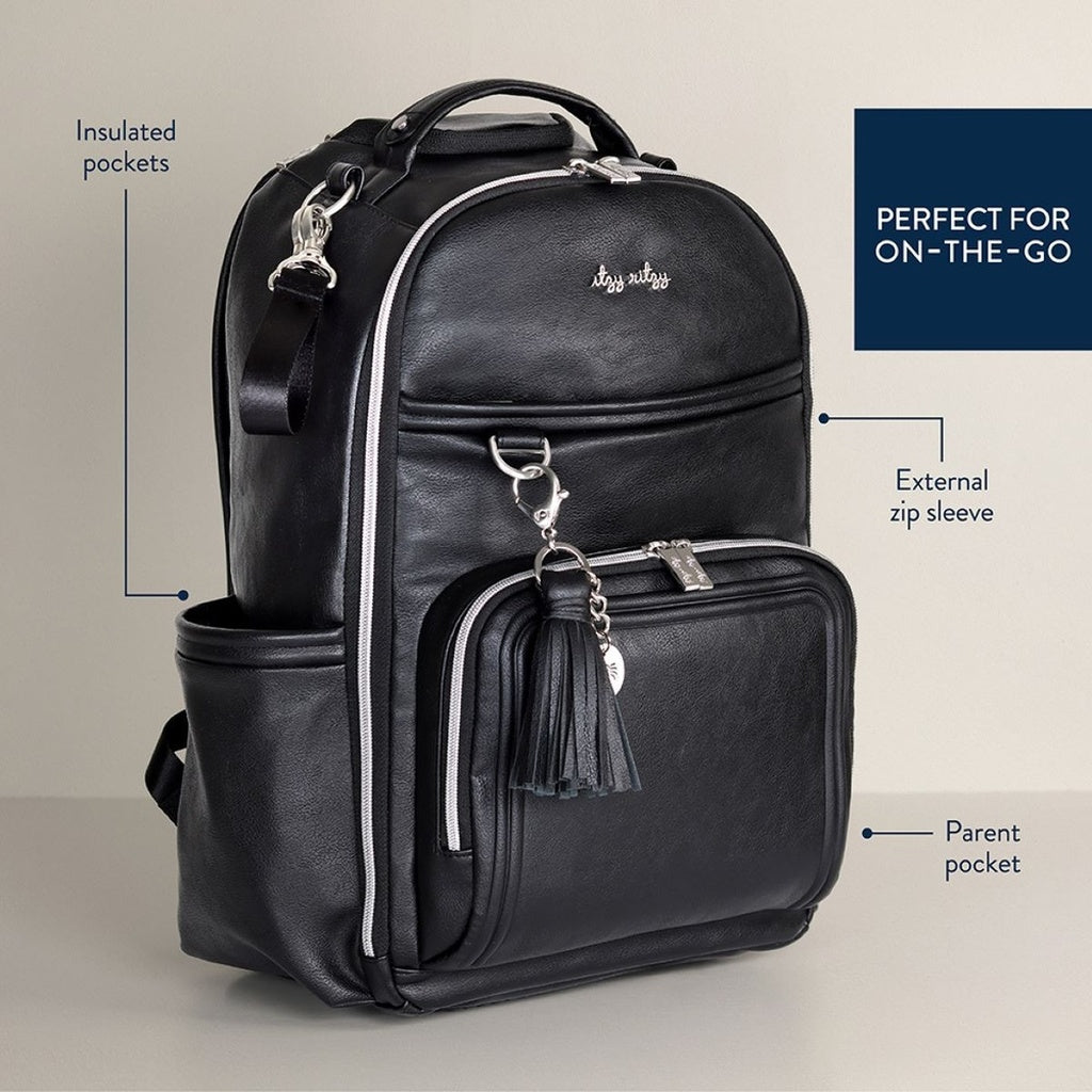 diaper bag backpack - leather Itzy Ritzy Boss Plus Backpack Diaper Bag