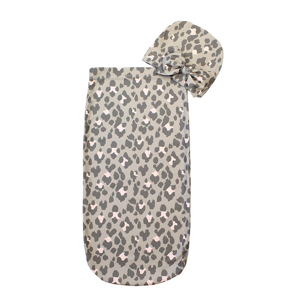 Itzy Ritzy Cutie Cocoon and Hat Swaddle Set-Swaddle & Sleeping Bags-Itzy Ritzy-Blush Leopard-ANB Baby Store