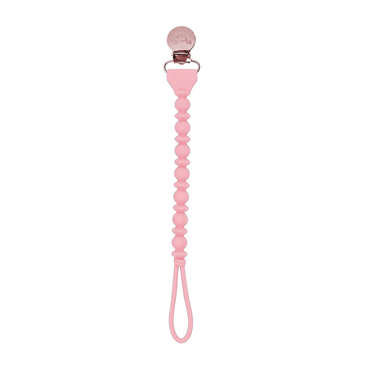 Itzy Ritzy Sweetie Strap Silicone One-Piece Pacifier Clips Pink Beads- ANB Baby 