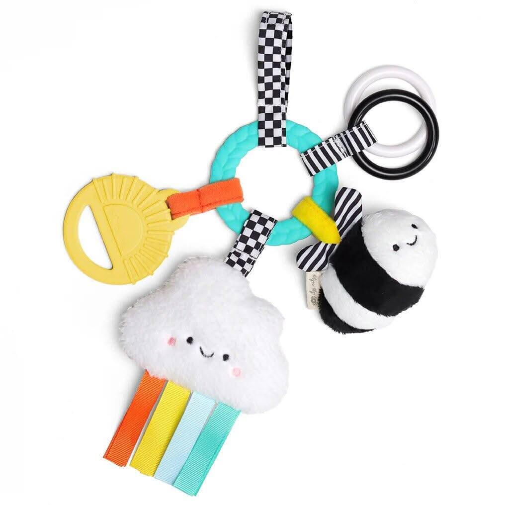 Itzy Ritzy Bitzy Busy Ring Teething Activity Toy, High Contrast-main - ANB Baby