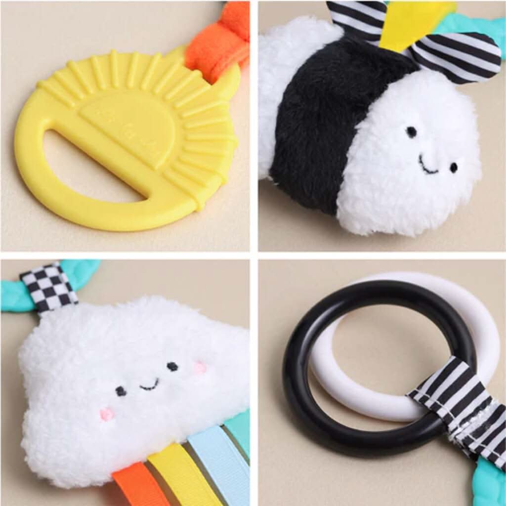 Itzy Ritzy Bitzy Busy Ring Teething Activity Toy, High Contrast_4  - ANB Baby