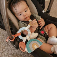 Itzy Ritzy Bitzy Busy Ring Teething Activity Toy, Rainbow (5)  - ANB Baby