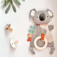 Itzy Ritzy Bitzy Crinkle Sensory Toy With Teether-Dino_Koala_2 - ANB Baby
